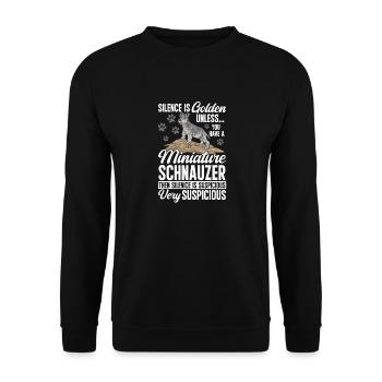 Schnauzer nain Chien Schnauzer - Sweat-shirt Unisexe - noir - Devant - Alina (178cm) & Michal (187cm)