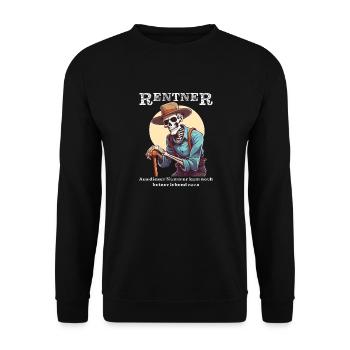 PENSIONER BONES - Unisex Sweatshirt - black - Front - Alina (178cm) & Michal (187cm)