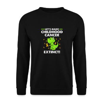 Cancer Child Cancer Survivor - Unisex Sweatshirt - black - Front - Alina (178cm) & Michal (187cm)