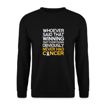 Cancer Child - Unisex Sweatshirt - black - Front - Alina (178cm) & Michal (187cm)