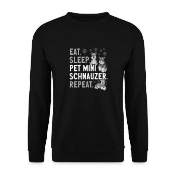 Schnauzer nain Chien Schnauzer - Sweat-shirt Unisexe - noir - Devant - Alina (178cm) & Michal (187cm)