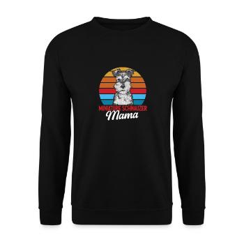 Schnauzer nain Chien Schnauzer - Sweat-shirt Unisexe - noir - Devant - Alina (178cm) & Michal (187cm)