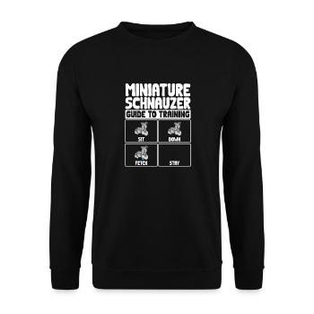 Schnauzer nain Chien Schnauzer - Sweat-shirt Unisexe - noir - Devant - Alina (178cm) & Michal (187cm)
