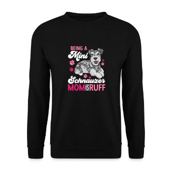 Schnauzer nain Chien Schnauzer - Sweat-shirt Unisexe - noir - Devant - Alina (178cm) & Michal (187cm)