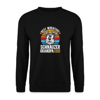 Schnauzer nain Chien Schnauzer - Sweat-shirt Unisexe - noir - Devant - Alina (178cm) & Michal (187cm)