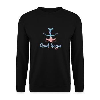 Ziegen-Yoga-Meditation - Unisex Pullover - Schwarz - Vorne - Alina (178cm) & Michal (187cm)