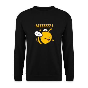Abeille - Sweat-shirt Unisexe - noir - Devant - Alina (178cm) & Michal (187cm)