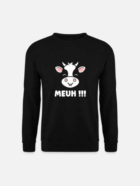 vache - Sweat-shirt Unisexe - noir
