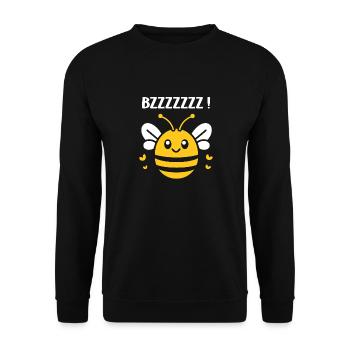 Abeille - Sweat-shirt Unisexe - noir - Devant - Alina (178cm) & Michal (187cm)