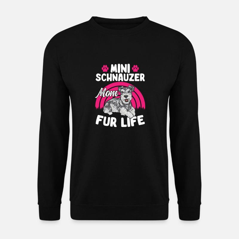 Zwergschnauzer Hund Schnauzer - Unisex Pullover - Schwarz