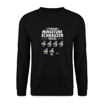 Miniature Schnauzer Dog Schnauzer - Unisex Sweatshirt - black - Front - Alina (178cm) & Michal (187cm)