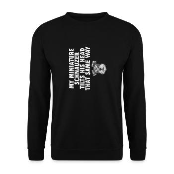 Schnauzer nain Chien Schnauzer - Sweat-shirt Unisexe - noir - Devant - Alina (178cm) & Michal (187cm)