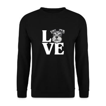 Schnauzer nain Chien Schnauzer - Sweat-shirt Unisexe - noir - Devant - Alina (178cm) & Michal (187cm)