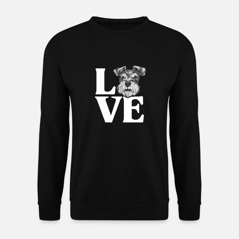 Zwergschnauzer Hund Schnauzer - Unisex Pullover - Schwarz