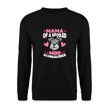 Schnauzer nain Chien Schnauzer - Sweat-shirt Unisexe - noir - Devant - Alina (178cm) & Michal (187cm)