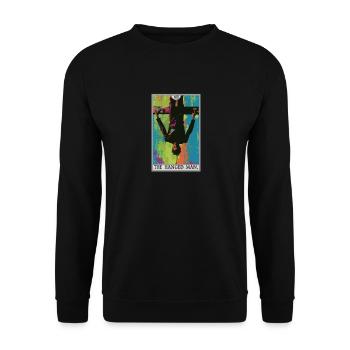 Carte de tarot Carte de tarot Le pendu - Sweat-shirt Unisexe - noir - Devant - Alina (178cm) & Michal (187cm)