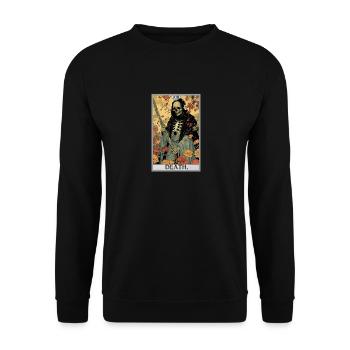 Tarot Card Tarot Card Death - Unisex Sweatshirt - black - Front - Alina (178cm) & Michal (187cm)