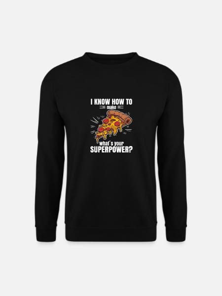 Design de pizza amusant - Sweat-shirt Unisexe - noir