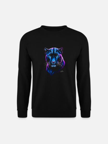 Neon Wilder Panther - Unisex Pullover - Schwarz