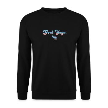 Ziegen-Yoga-Meditation - Unisex Pullover - Schwarz - Vorne - Alina (178cm) & Michal (187cm)