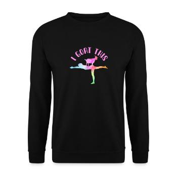 Je chèvre ce passionné de yoga - Sweat-shirt Unisexe - noir - Devant - Alina (178cm) & Michal (187cm)