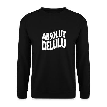 Absolument delulu drôle dicton confus denglish - Sweat-shirt Unisexe - noir - Devant - Alina (178cm) & Michal (187cm)