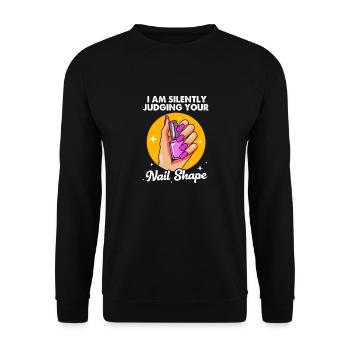 Beautician - Unisex Sweatshirt - black - Front - Alina (178cm) & Michal (187cm)