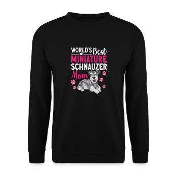 Schnauzer nain Chien Schnauzer - Sweat-shirt Unisexe - noir - Devant - Alina (178cm) & Michal (187cm)