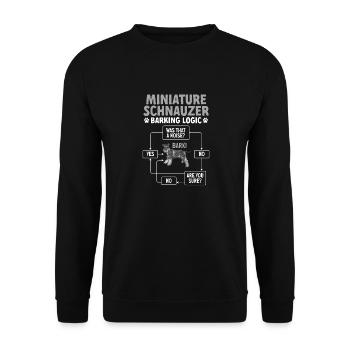 Schnauzer nain Chien Schnauzer - Sweat-shirt Unisexe - noir - Devant - Alina (178cm) & Michal (187cm)