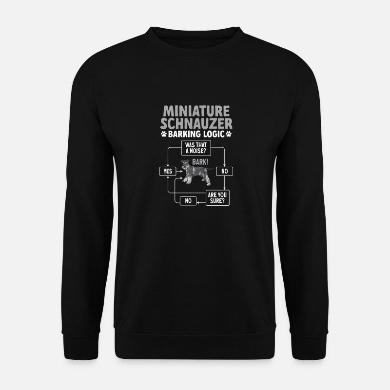 Zwergschnauzer Hund Schnauzer - Unisex Pullover - Schwarz