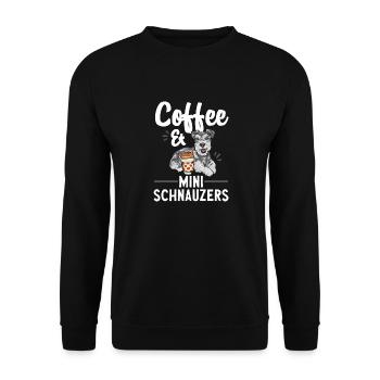 Schnauzer nain Chien Schnauzer - Sweat-shirt Unisexe - noir - Devant - Alina (178cm) & Michal (187cm)