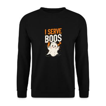 Bartender Mixologist Halloween Pun - Unisex Sweatshirt - black - Front - Alina (178cm) & Michal (187cm)