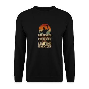 Bartender Mixologist Bartender Is - Unisex Sweatshirt - black - Front - Alina (178cm) & Michal (187cm)