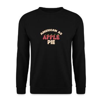 Graphique américain en tant que tarte aux pommes en rouge et vert - Sweat-shirt Unisexe - noir - Devant - Alina (178cm) & Michal (187cm)