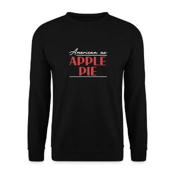 Graphique américain en tant que tarte aux pommes en rouge et vert - Sweat-shirt Unisexe - noir - Devant - Alina (178cm) & Michal (187cm)