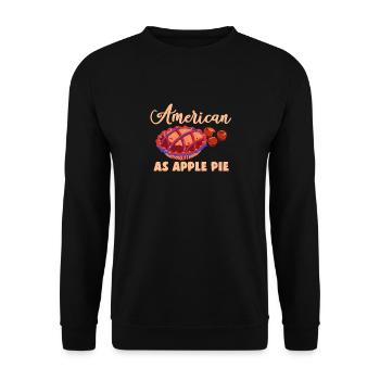 Graphique américain en tant que tarte aux pommes en rouge et vert - Sweat-shirt Unisexe - noir - Devant - Alina (178cm) & Michal (187cm)