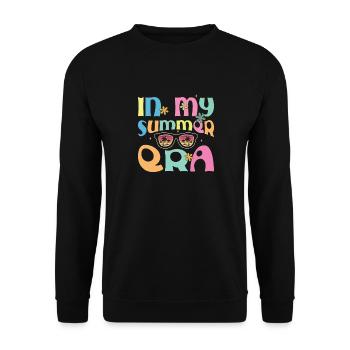 Sommer Feeling Bunt Geschenk - Unisex Pullover - Schwarz - Vorne - Alina (178cm) & Michal (187cm)