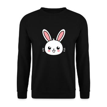 Kleiner Baby-Hase - Unisex Pullover - Schwarz - Vorne - Alina (178cm) & Michal (187cm)