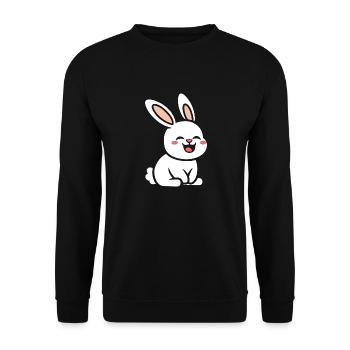 Kleiner Baby-Hase - Unisex Pullover - Schwarz - Vorne - Alina (178cm) & Michal (187cm)