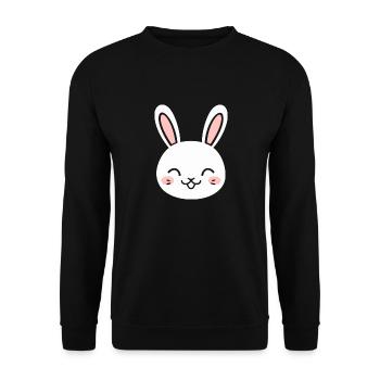 Kleiner Baby-Hase - Unisex Pullover - Schwarz - Vorne - Alina (178cm) & Michal (187cm)