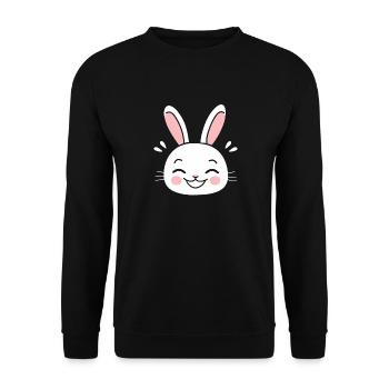 Kleiner Baby-Hase - Unisex Pullover - Schwarz - Vorne - Alina (178cm) & Michal (187cm)