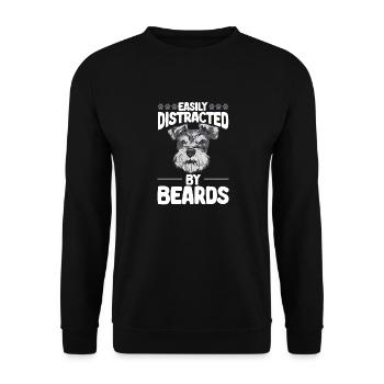 Miniature Schnauzer Dog Schnauzer - Unisex Sweatshirt - black - Front - Alina (178cm) & Michal (187cm)