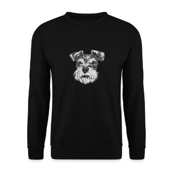 Schnauzer nain Chien Schnauzer - Sweat-shirt Unisexe - noir - Devant - Alina (178cm) & Michal (187cm)