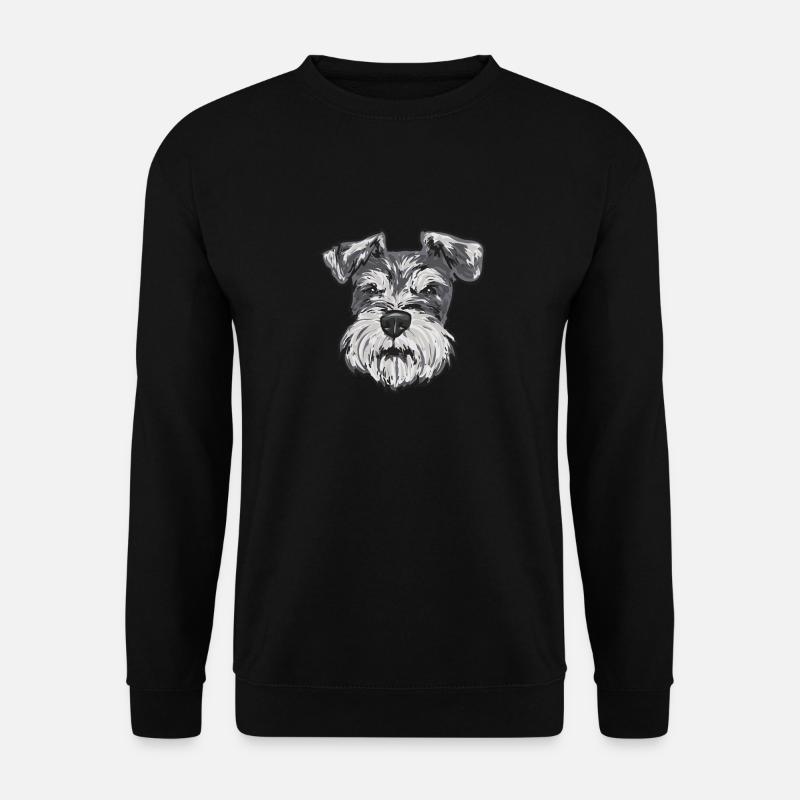 Zwergschnauzer Hund Schnauzer - Unisex Pullover - Schwarz