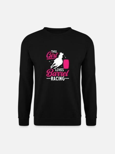 Rodeo Barrel Racing Pferd - Unisex Pullover - Schwarz