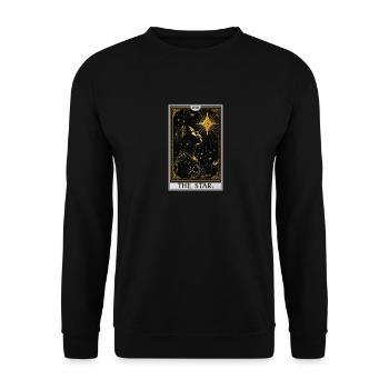 Tarot Cards Tarot Card The Star The Star - Unisex Sweatshirt - black - Front - Alina (178cm) & Michal (187cm)