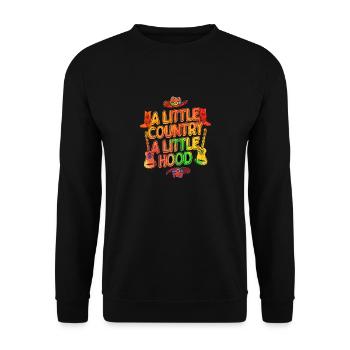 Un peu de pays Un petit quartier Musique Western - Sweat-shirt Unisexe - noir - Devant - Alina (178cm) & Michal (187cm)