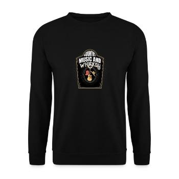 Musique country et whisky Cowboy Western - Sweat-shirt Unisexe - noir - Devant - Alina (178cm) & Michal (187cm)