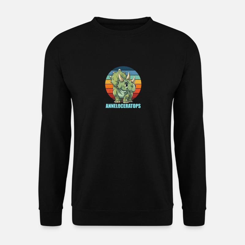 Anneloceratops Geschenkidee für Anne - Unisex Pullover - Schwarz
