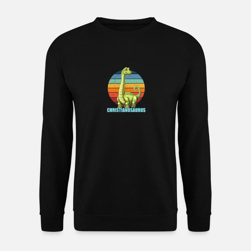 Christianosaurus Geschenkidee für Christian - Unisex Pullover - Schwarz